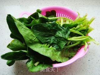 Sesame Oil Spinach Tower recipe