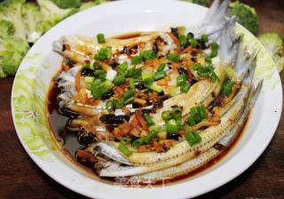 Steamed Long-mouth Fish in Black Bean Sauce recipe