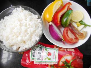 【heinz Tomato Sauce】--fried Rice with Tomato Sauce and Pepper recipe