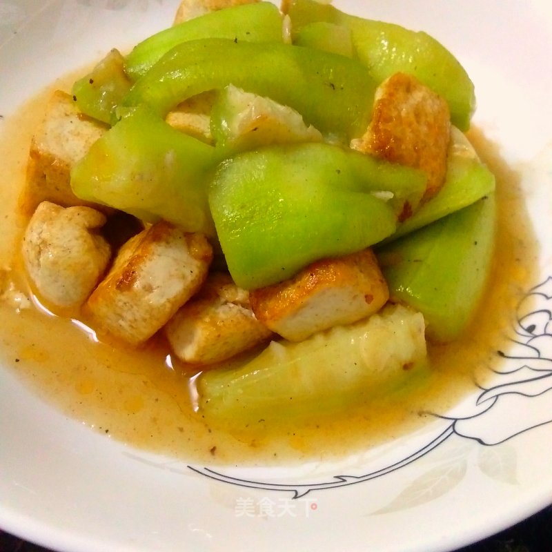 Tofu Roasted Loofah recipe