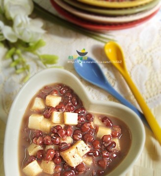 Osmanthus Sugar Rice Cake Red Bean Honey Soup recipe