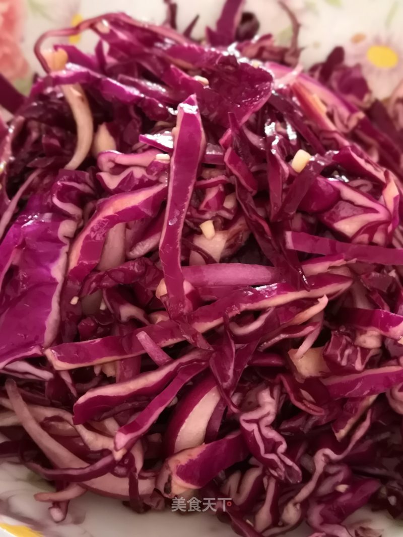 Low-fat Salad ~ Purple Cabbage and Onion Salad (cold Dish) recipe