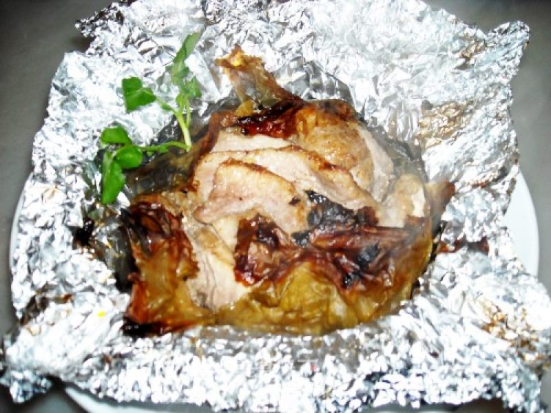 Baked Snowflake Meat in Tin Foil recipe
