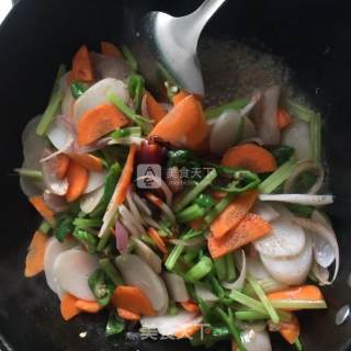 Vegetarian Fried Rice Cake recipe