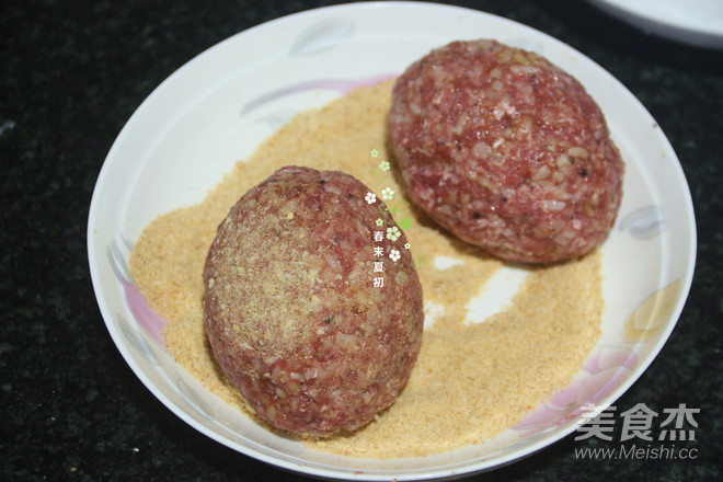 Big Mac Beef Meatballs with Scotch Egg Rice Balls recipe