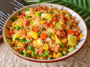 Sweet and Sour ❗pineapple Fried Rice Which is Not Enough to Eat Three Bowls recipe