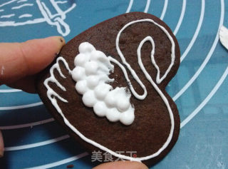 Chocolate Cookies with Swan Frosting recipe