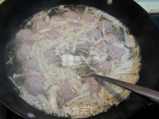 Pork Lotus Root Meatball Golden Needle Soup recipe