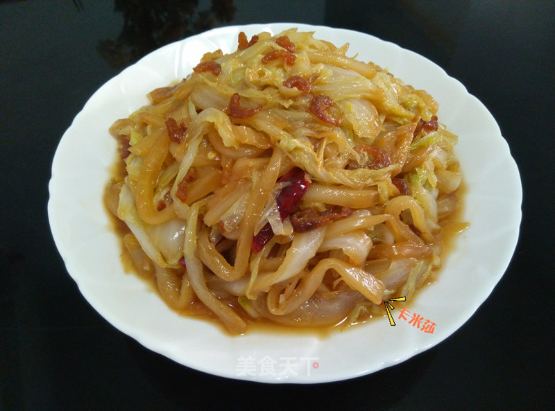 Stir-fried Cabbage with Sea Rice recipe