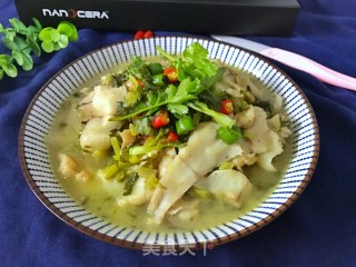 Black Fish Fillet with Pickled Vegetables recipe