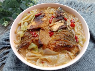 Stewed Fish Head with Cabbage recipe