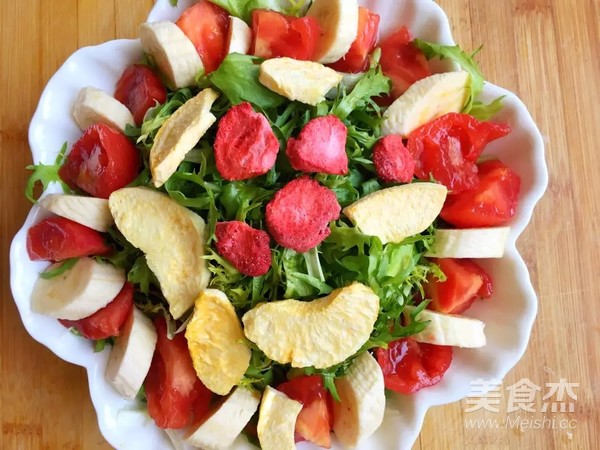 Yellow Peach Freeze-dried Fruit and Vegetable Salad recipe