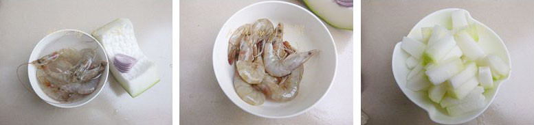 Boiled Prawns with Winter Melon recipe