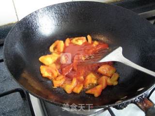 Shrimp and Tomato Sauce Pull Strips-the Gorgeous Turn of The Sliced Noodles recipe