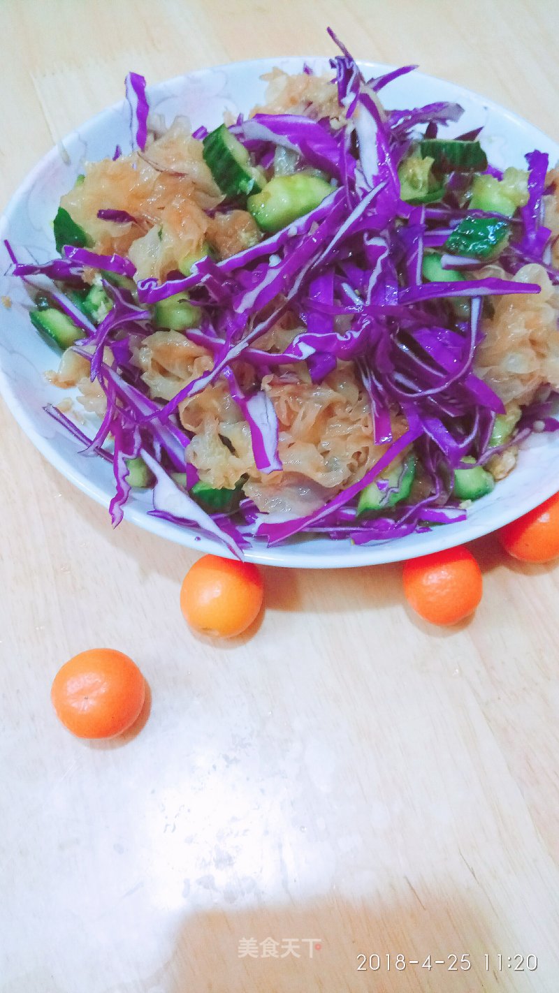 "salad" Cucumber and Red Cabbage Salad recipe