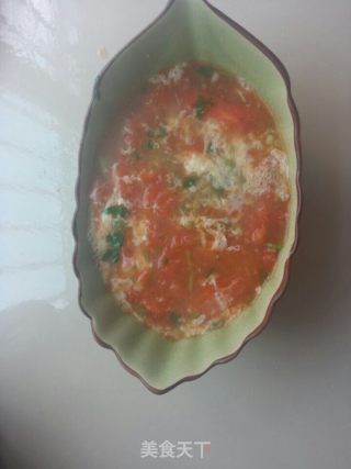 The Simple and Fresh Version of Tomato Egg Soup is Not Greasy recipe