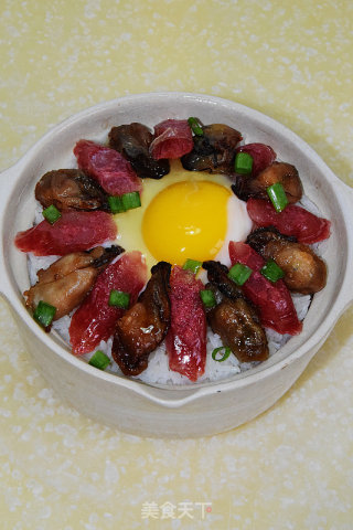 Claypot Rice with Oyster Dried Sausage recipe