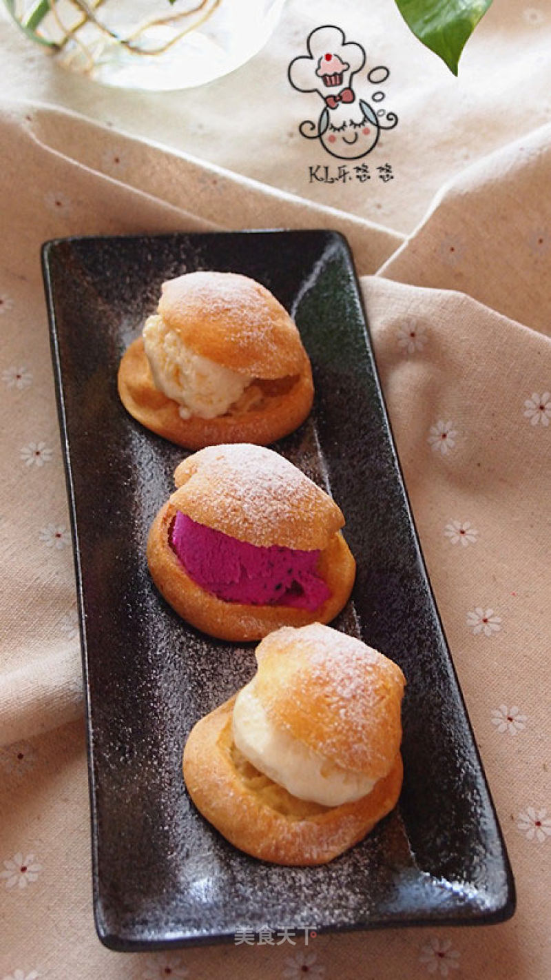Lemon Vanilla and Red Dragon Fruit Ice Cream recipe