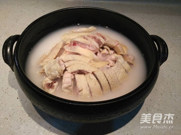 Salted Chicken Claypot Rice recipe