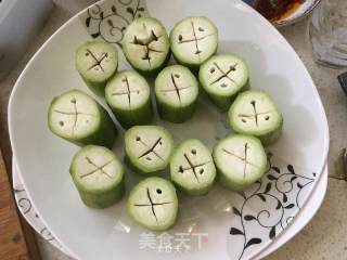 Steamed Loofah with Sesame Sauce recipe