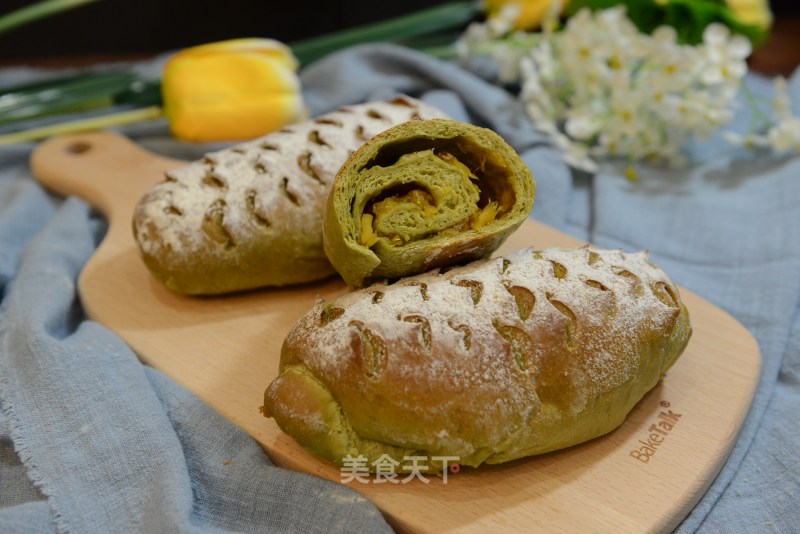 #四session Baking Contest and is Love to Eat Festival# Matcha Pineapple Whole Wheat Bread recipe