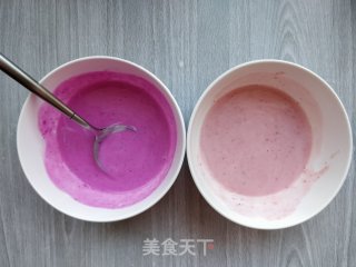 Gradient Color Juice Yogurt Cup recipe