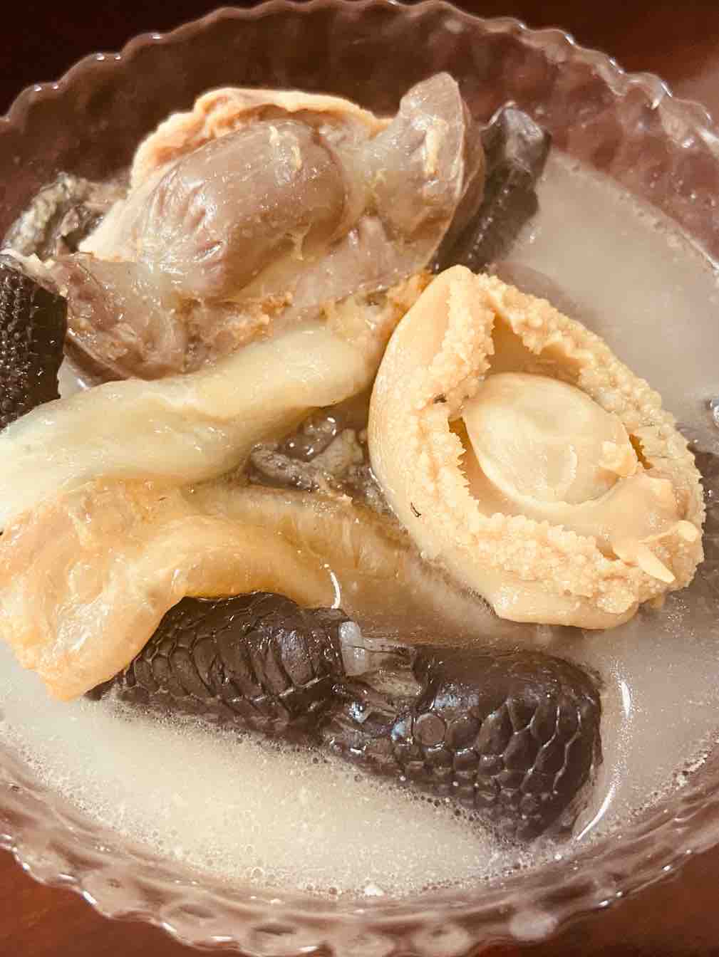 Dried Abalone and Black-bone Chicken Soup
