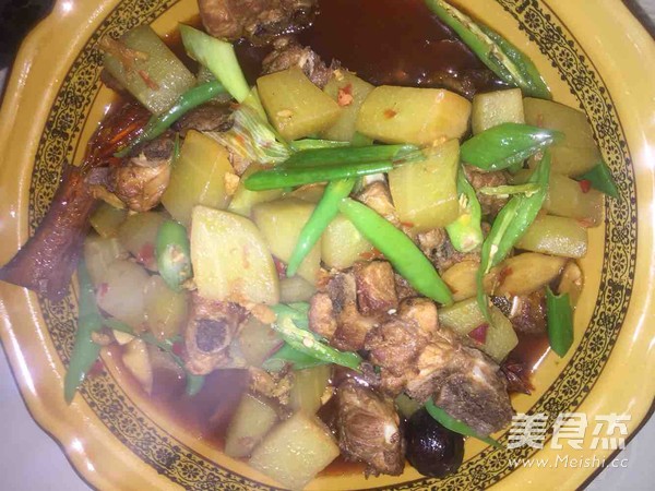 Chayote Braised Pork Ribs recipe