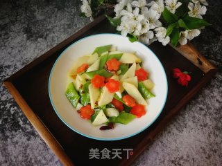 Stir-fried Wild Rice with Snow Peas recipe