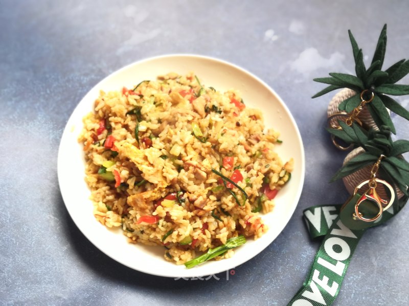 Grilled Chicken Cucumber Fried Rice