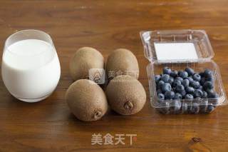 Kiwi Blueberry Milkshake recipe