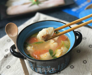 Cod Fish Soup with Greens and Tomatoes recipe