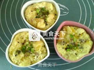 Flaxseed Oil Mushroom Baked Egg Toast Steamed Cake recipe