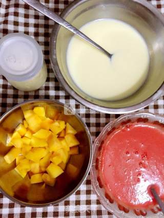Plum Peach Watermelon Matcha Pudding recipe