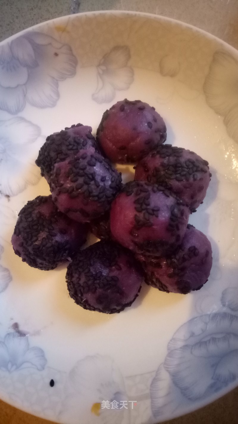 Purple Sweet Potato Sesame Ball recipe