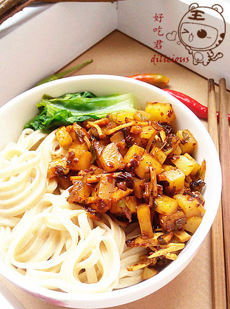 Spicy Diced Potato Noodles recipe