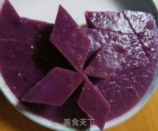 Milk Purple Sweet Potato Steamed Cake recipe