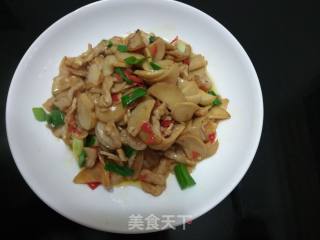 Fried Pork with Pleurotus Eryngii recipe