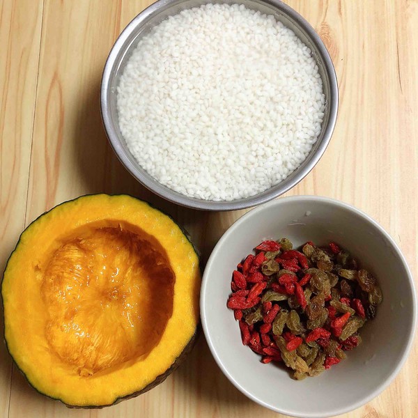 Pumpkin Cup with Glutinous Rice recipe