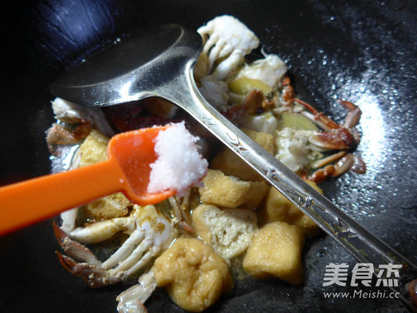 Fried Tofu with Crab recipe