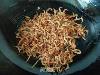 Fried Dried Small River Prawns with Chili recipe