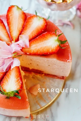 Strawberry Cherry Mousse Cake recipe