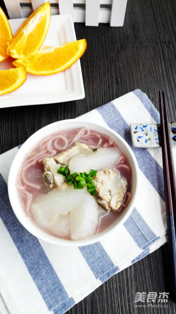 Radish Pork Ribs Noodle Soup recipe