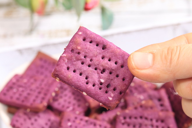 Purple Sweet Potato Biscuits, Crispy Outside and Soft Inside recipe