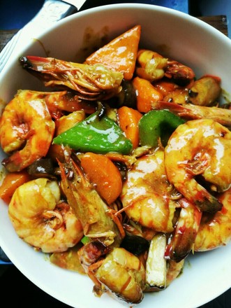 Shrimp Curry (homemade Southeast Asian Cuisine) recipe