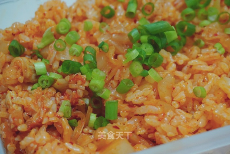 Spicy Cabbage Pork Belly Fried Rice recipe