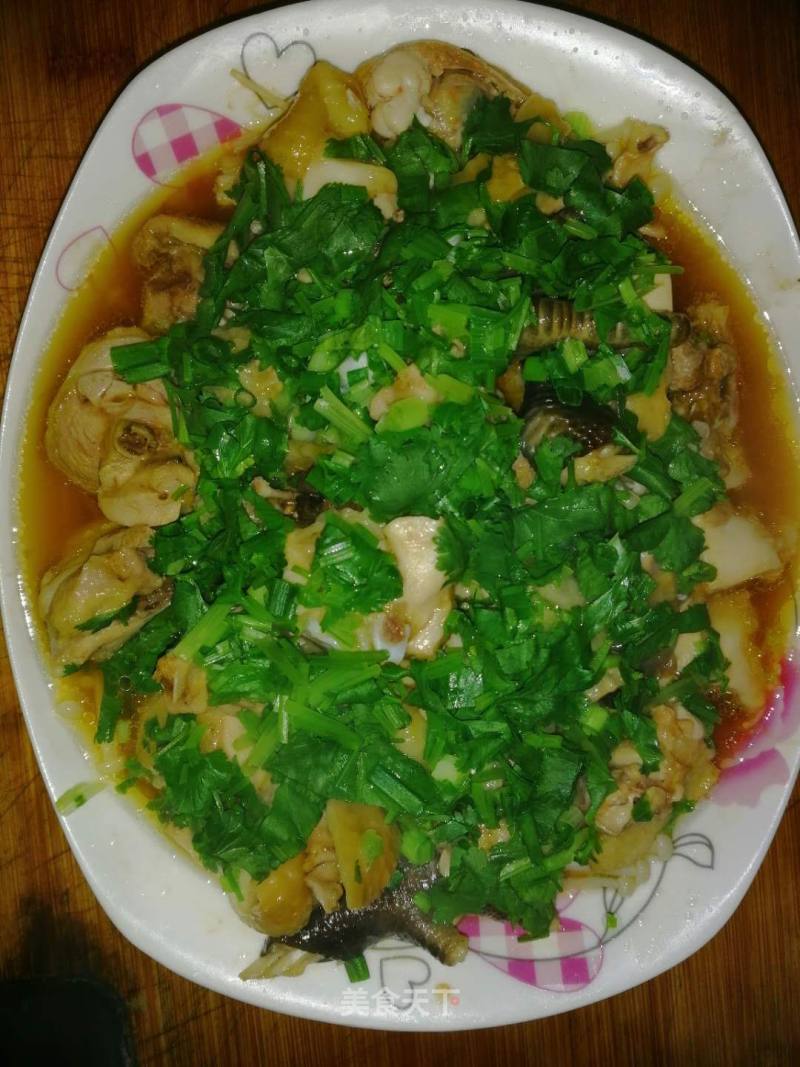 Steamed Chicken with Enoki Mushroom recipe