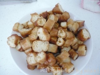 Fried Loofah with Fritters recipe