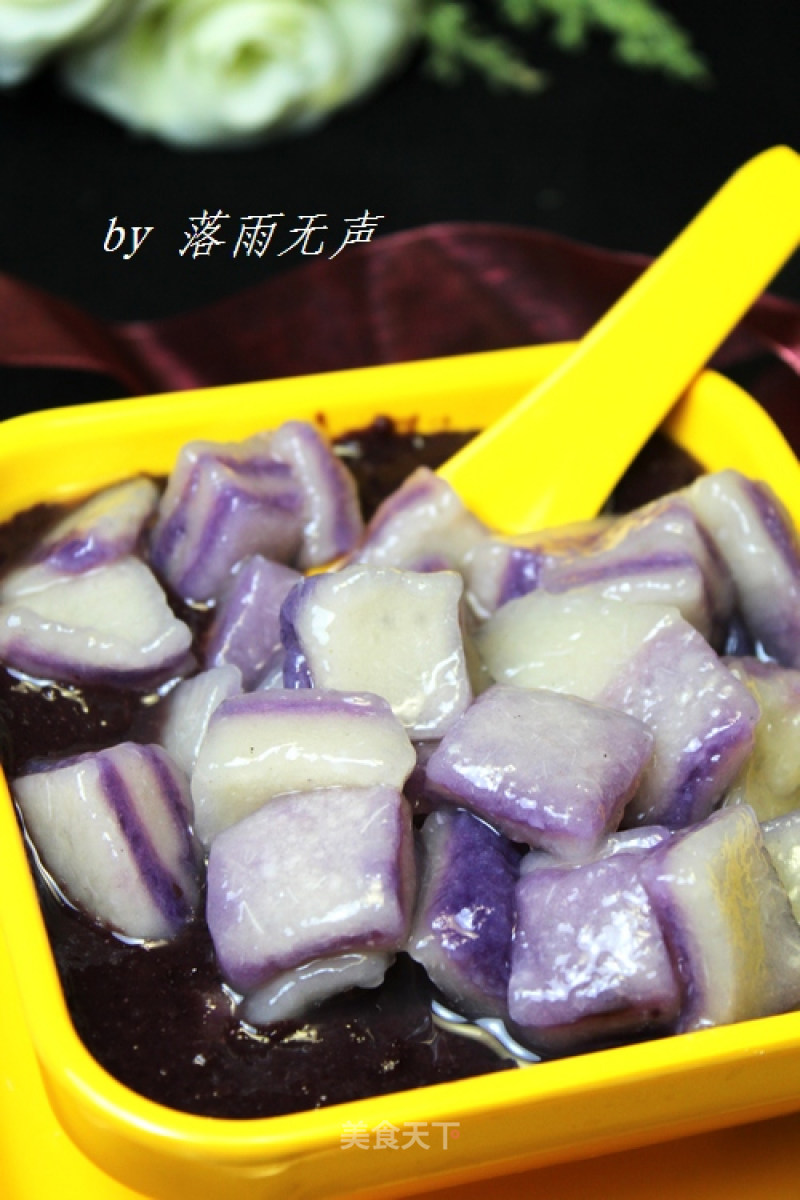 Purple Sweet Potato Taro Balls recipe