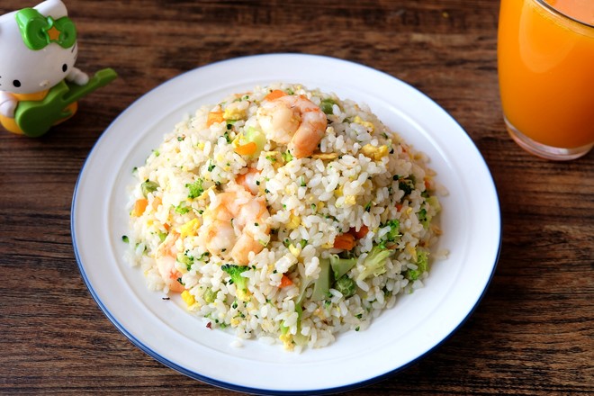 Fried Rice with Shrimp, Vegetable and Egg recipe